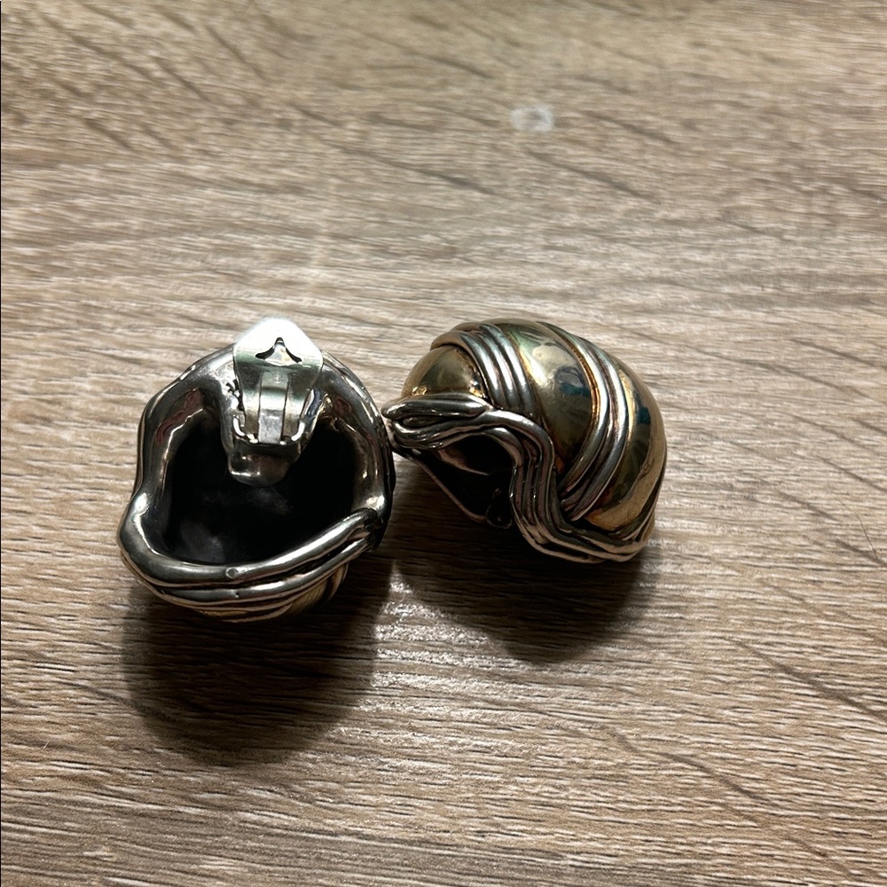 Sterling silver and brass designer “Ben Ami” earrings. - Picture 4 of 5